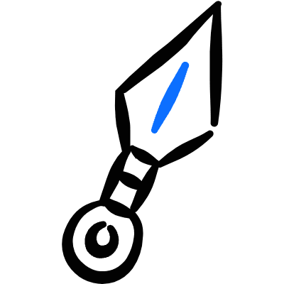 Antique Kunai Icon from Freehand Duotone Set