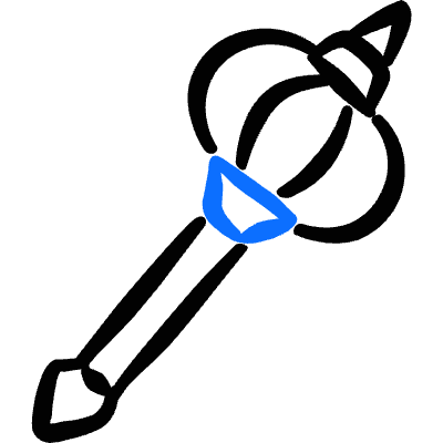 Antique Mace 1 Icon from Freehand Duotone Set