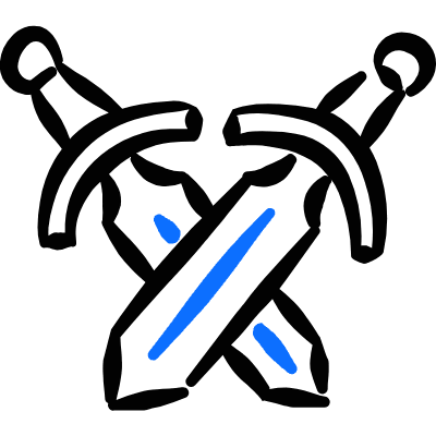 Antique Swords Icon from Freehand Duotone Set