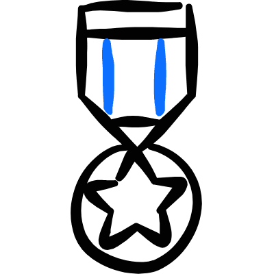 Army Medal Icon from Freehand Duotone Set