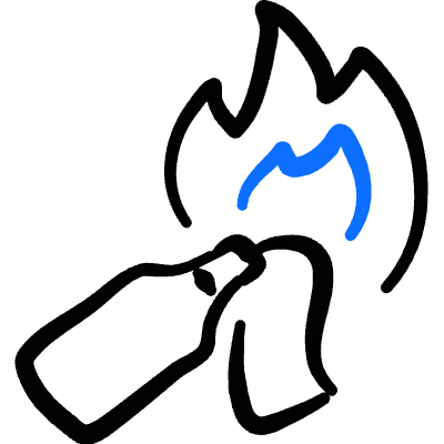 Bomb Molotov Icon from Freehand Duotone Set
