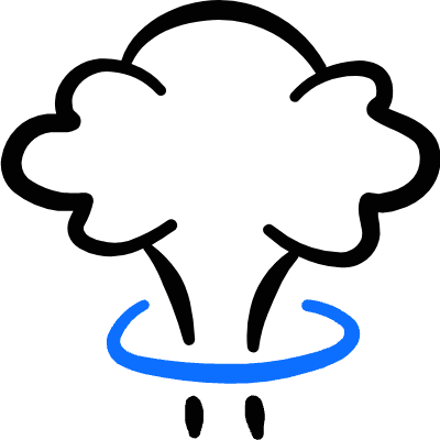 Bomb Nuke Explosion Cloud Icon from Freehand Duotone Set