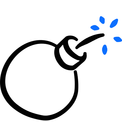 Bomb Icon from Freehand Duotone Set