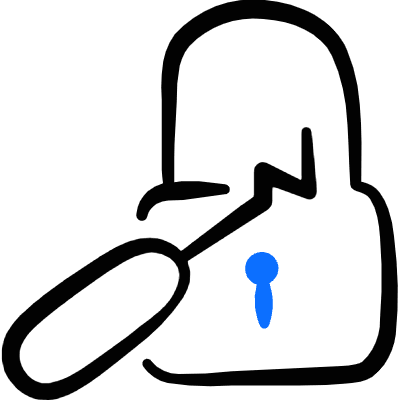 Crime Tool Lockpicking Skill Icon from Freehand Duotone Set