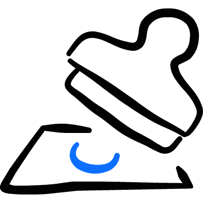 Crime Money Stamp Fake Icon from Freehand Duotone Set