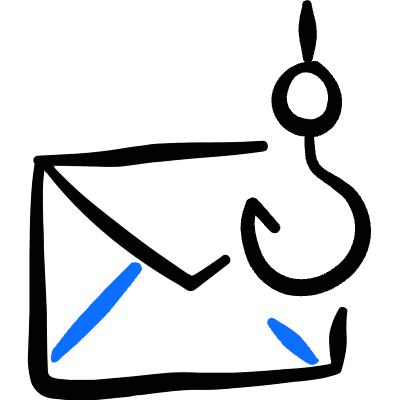 Crime Phishing Mail Icon from Freehand Duotone Set