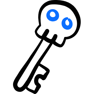 Crime Skull Key Icon from Freehand Duotone Set
