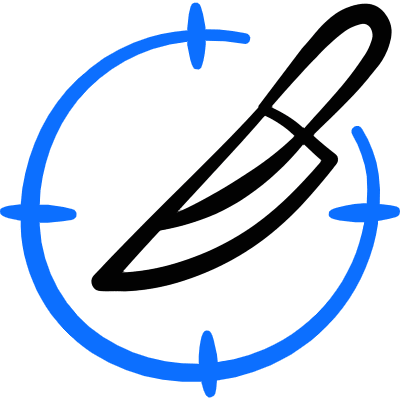 Crime Target Knife Icon from Freehand Duotone Set