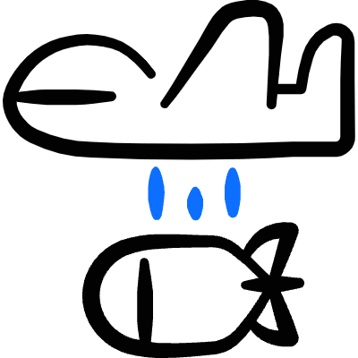 Drone Air Bomb Icon from Freehand Duotone Set