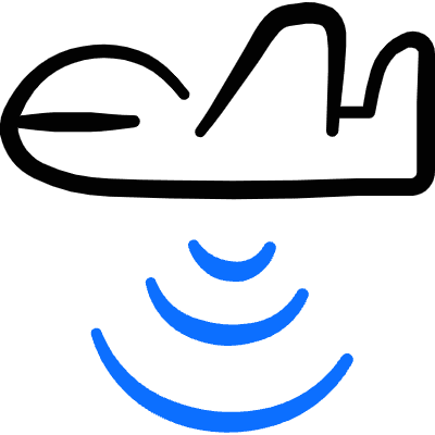 Drone Air Sonic Search Icon from Freehand Duotone Set