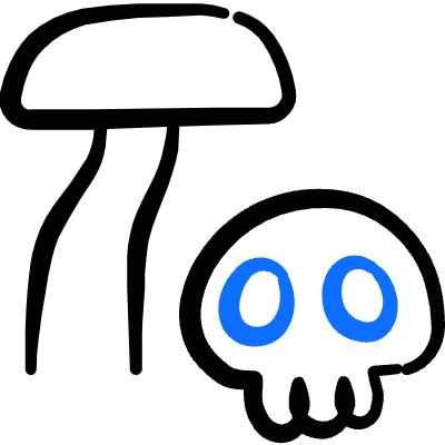 Drugs Poison Mushroom Fungus Icon from Freehand Duotone Set