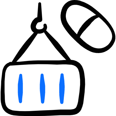 Drugs Traffic Container Icon from Freehand Duotone Set
