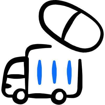 Drugs Traffic Truck Icon from Freehand Duotone Set