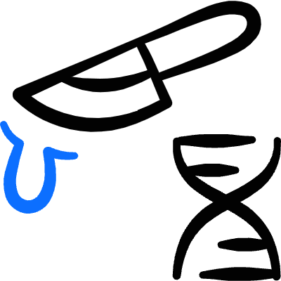 Forensic Science Knife Blood Dna Evidence Icon from Freehand Duotone Set