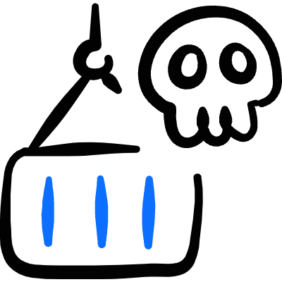 Illegal Logistic Container Icon from Freehand Duotone Set