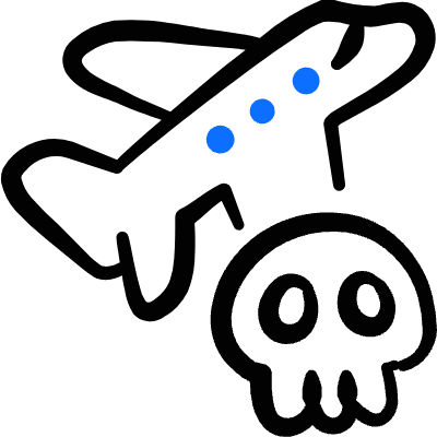 Illegal Logistic Plane Icon from Freehand Duotone Set