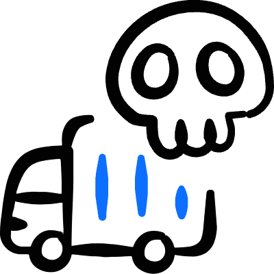 Illegal Logistic Truck Icon from Freehand Duotone Set