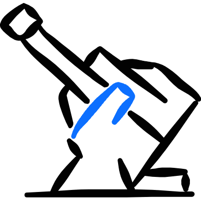 Modern Weapon Anti Air Canon Icon from Freehand Duotone Set