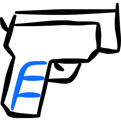 Modern Weapon Gun Icon from Freehand Duotone Set