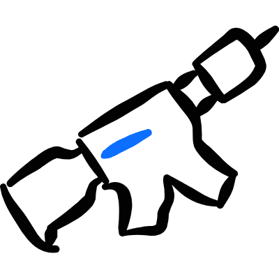 Modern Weapon Machine Gun Icon from Freehand Duotone Set