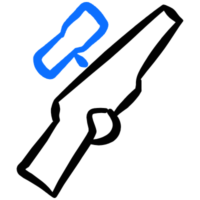 Modern Weapon Sniper Rifle Icon from Freehand Duotone Set