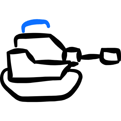 Modern Weapon Tank Icon from Freehand Duotone Set