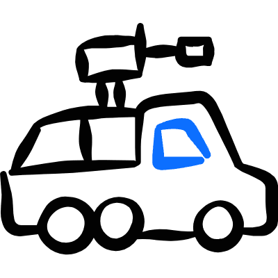 Modern Weapon Van Machine Gun Icon from Freehand Duotone Set