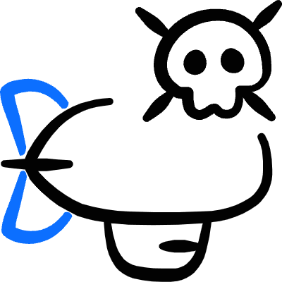 Piracy Air Ship Icon from Freehand Duotone Set