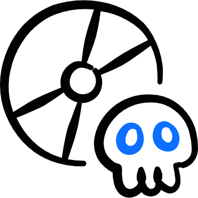 Piracy Cd Dvd Blue Ray Disk Icon from Freehand Duotone Set