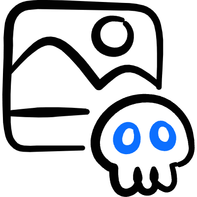 Piracy Copyright Image Picture Icon from Freehand Duotone Set