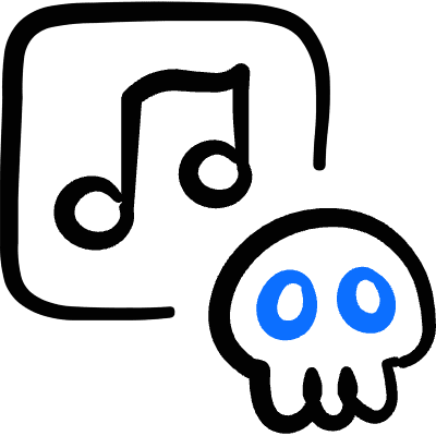 Piracy Copyright Music Song Icon from Freehand Duotone Set