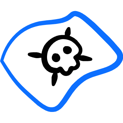 Piracy Flag Icon from Freehand Duotone Set