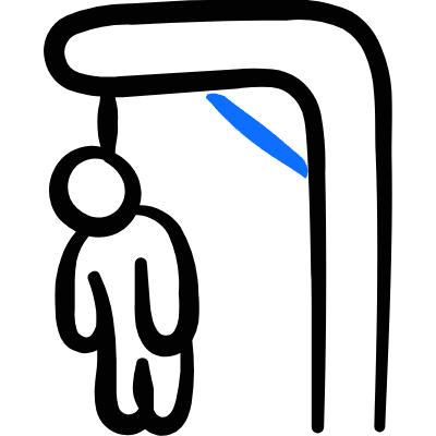 Piracy Hang Man Icon from Freehand Duotone Set