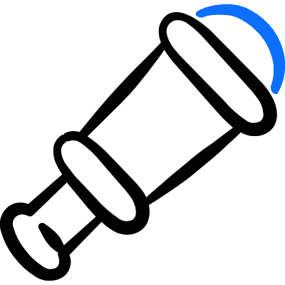 Piracy Telescopic Monoscope Icon from Freehand Duotone Set