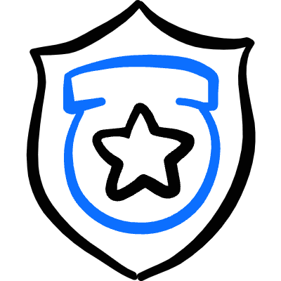 Police Badge 1 Icon from Freehand Duotone Set