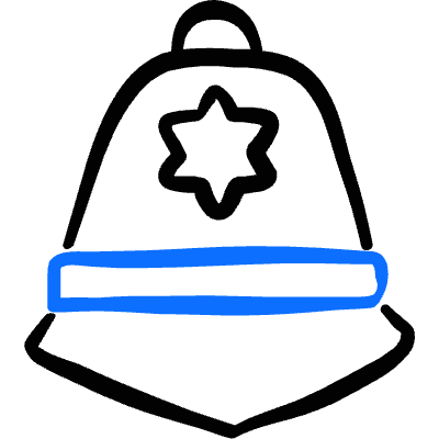 Police Hat 1 Icon from Freehand Duotone Set