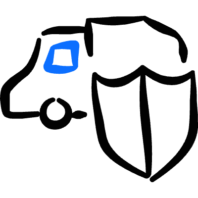 Protection Armored Vehicle Icon from Freehand Duotone Set