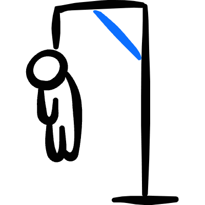 Punishment Hanging Icon from Freehand Duotone Set