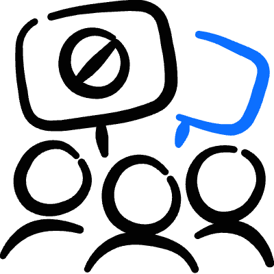 Rioter Protester Group Banner Icon from Freehand Duotone Set