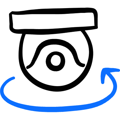 Surveillance 360 Camera Icon from Freehand Duotone Set