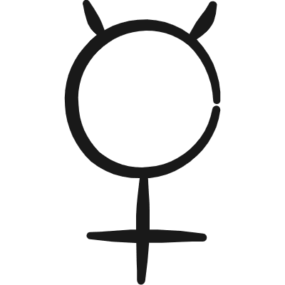 Astrology Symbol Mercury Icon from Freehand Duotone Set