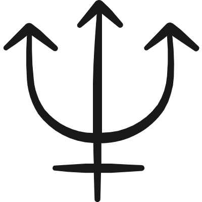 Astrology Symbol Neptune Icon from Freehand Duotone Set