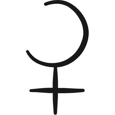 Astrology Symbol Selene Icon from Freehand Duotone Set