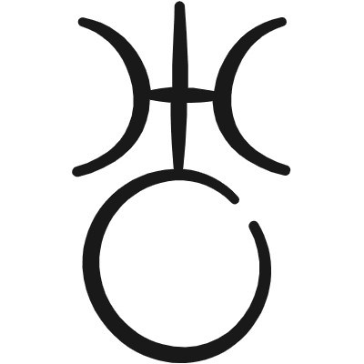 Astrology Symbol Uranus Icon from Freehand Duotone Set