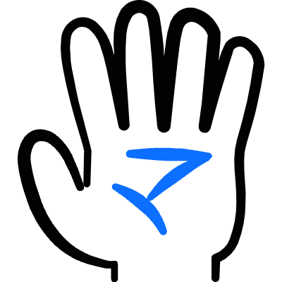 Fortune Telling Hand Palm Reading Icon from Freehand Duotone Set