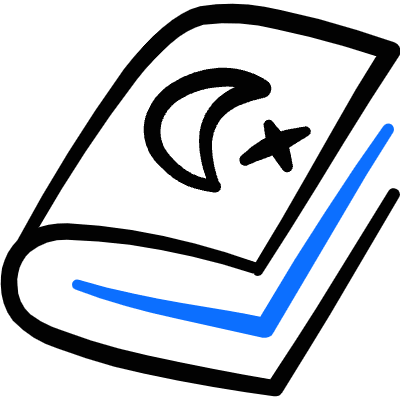 Fortune Telling Islamic Book Icon from Freehand Duotone Set