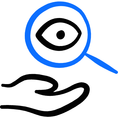 Fortune Telling Palm Reading Magnifier Icon from Freehand Duotone Set