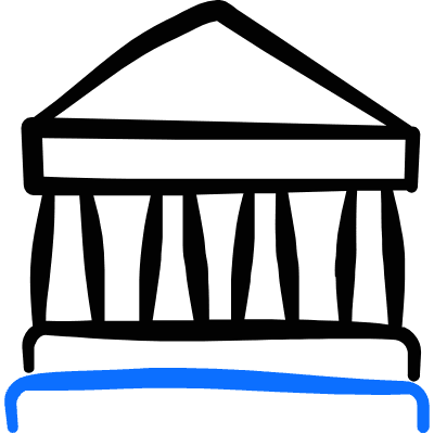 Greek Aesthetics Parthenon Icon from Freehand Duotone Set