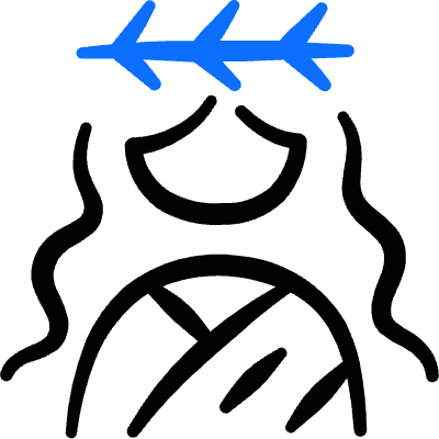 Greek Gods Female Plant Laurel Icon from Freehand Duotone Set