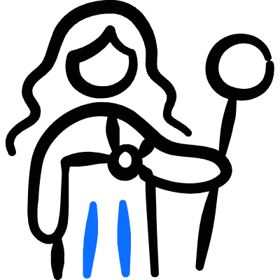 Greek Gods Hera Icon from Freehand Duotone Set